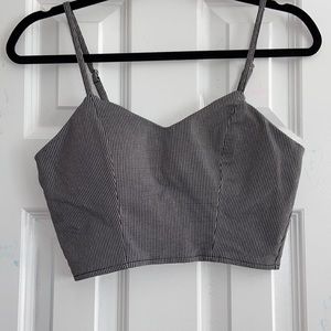 Forever 21 Zipper back Checkered Crop Top